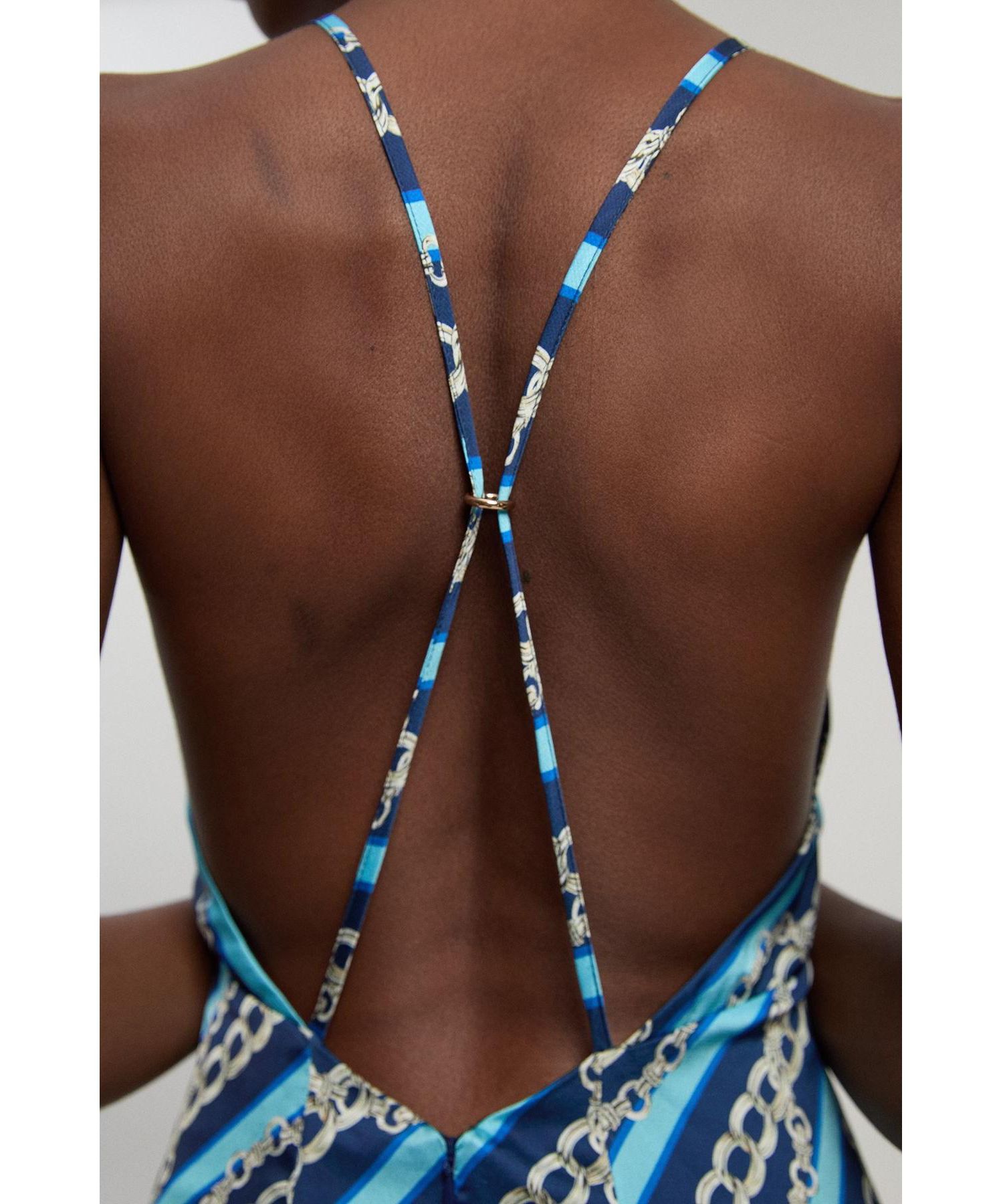 Women's Chain Print Maxi Dress