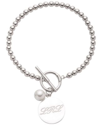 Sterling Silver Imitation Pearl Bracelet