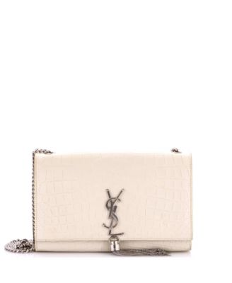 Medium Classic Monogram Tassel Crossbody Bag Embossed Leather