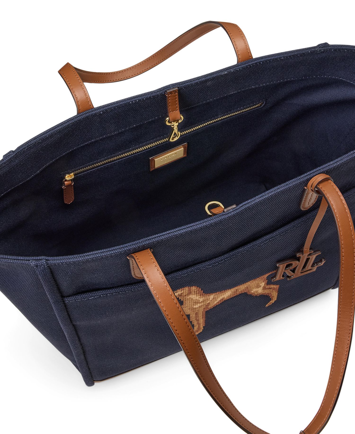 Cameryn Dog Embroidered Extra-Large Tote Bag