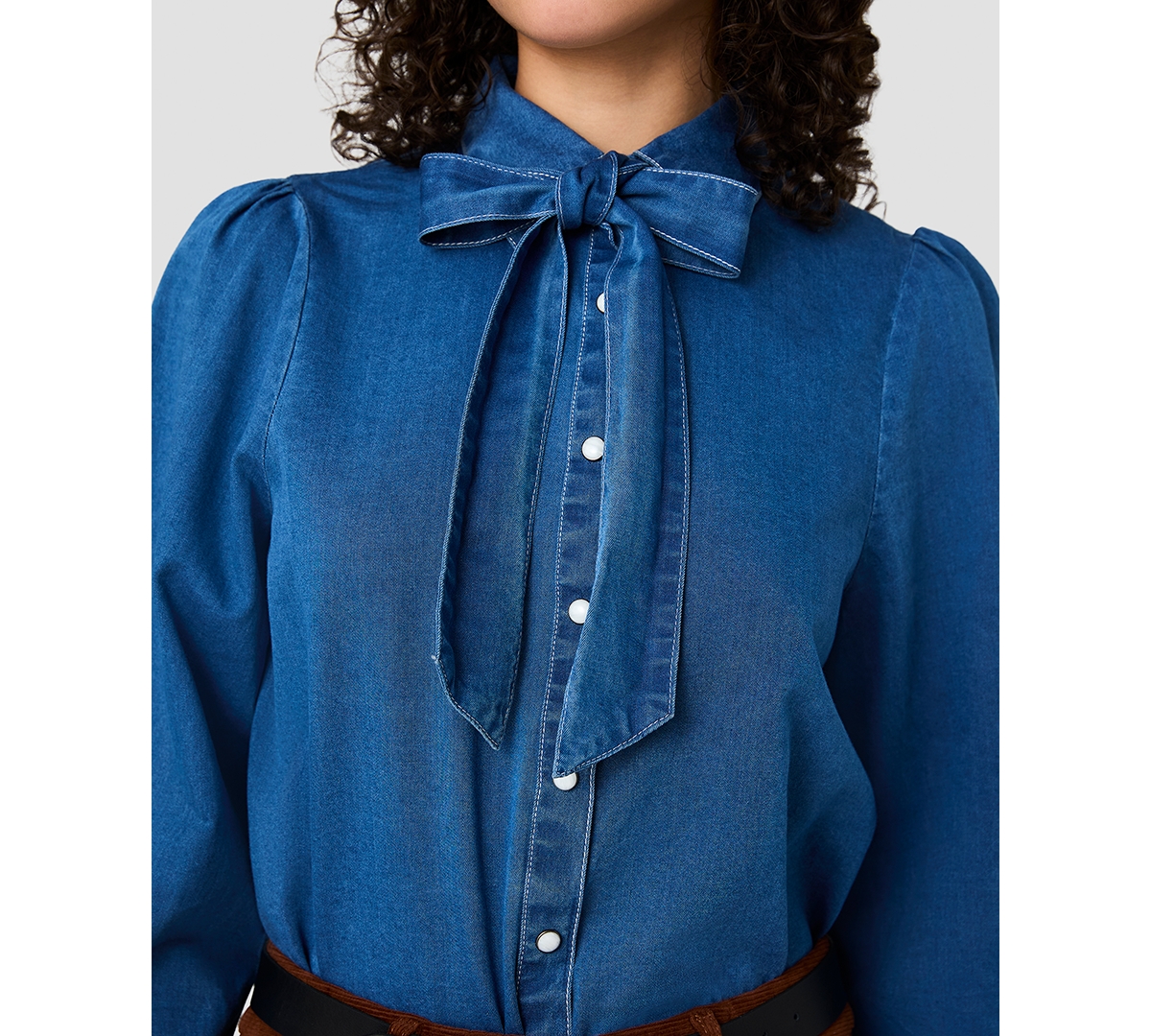 French Connection Women's Collared Button-Front Top