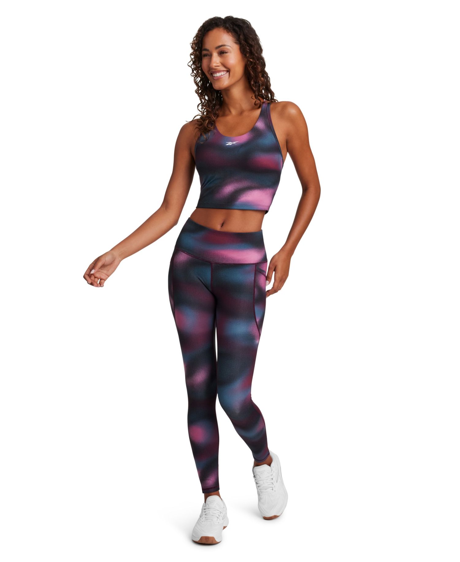 Women's Cropped Printed Sports Bra