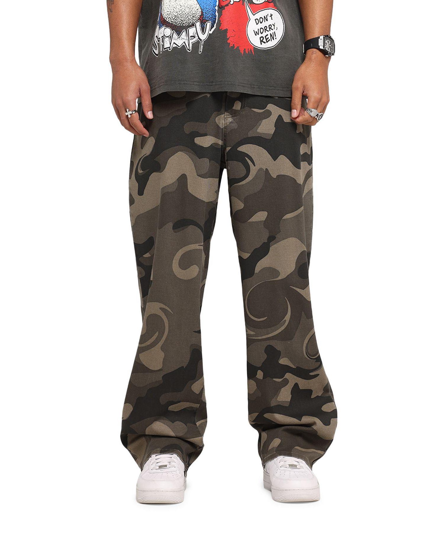 Men's Washed Camo Pants