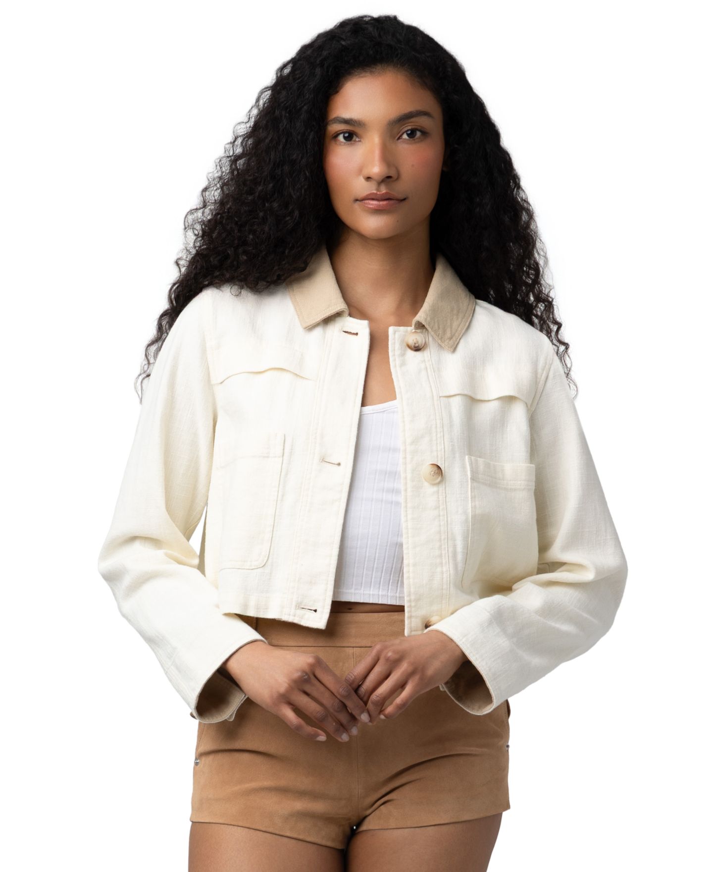 Женская куртка Blank NYC Cropped Jacket, цвет: Morning Zen — фото 3