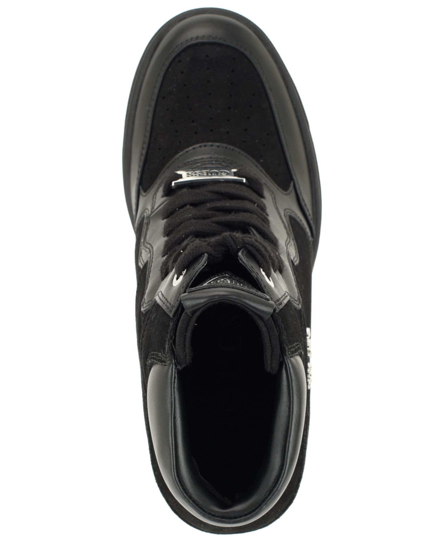 Женские кроссовки GUESS Guilley Lace-Up Wedge Sneaker Bootie, цвет: Чёрный — фото 4