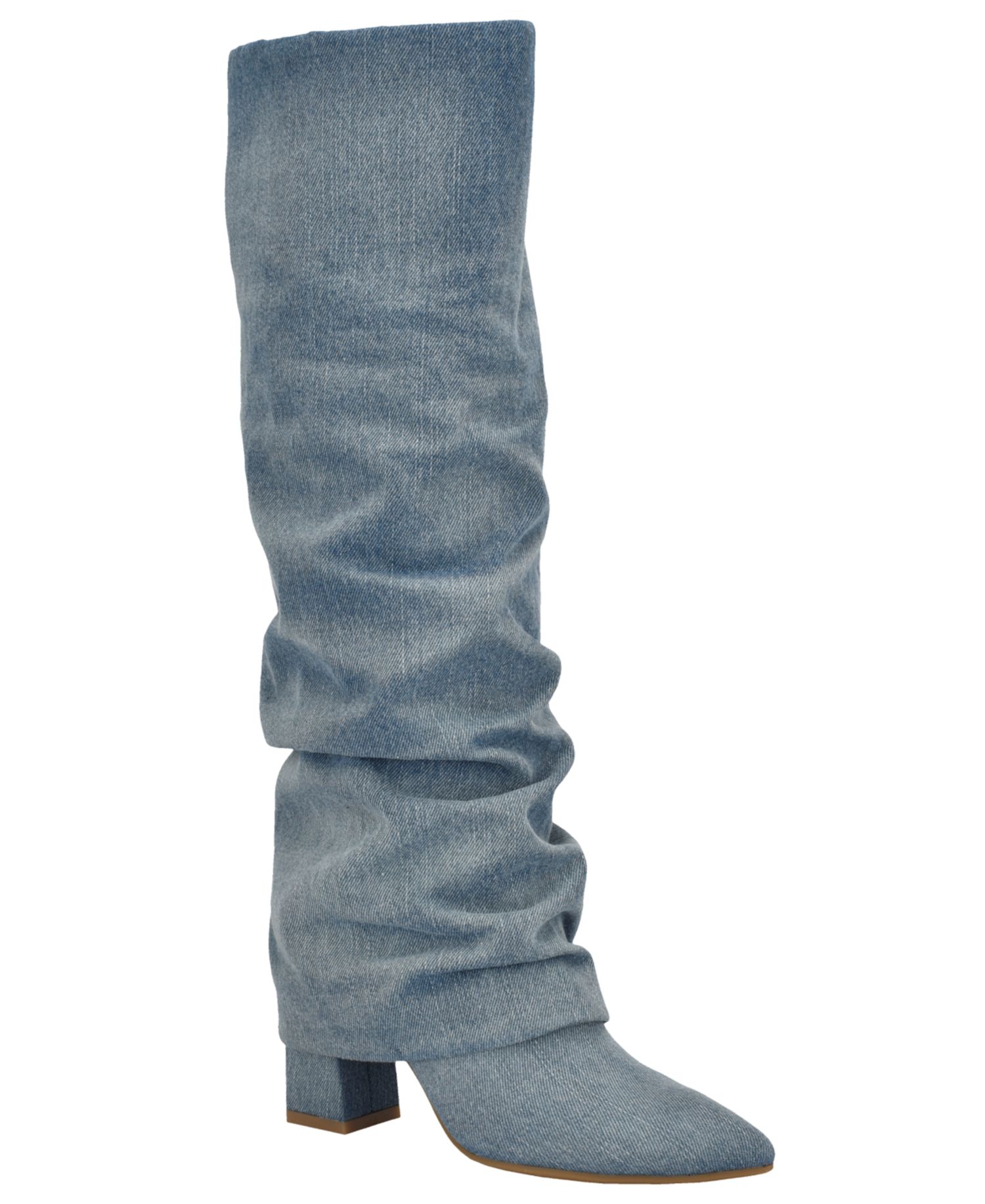 Women's Geima Tall Slouchy Foldover Block Heel Boots, Regular & Wide Calf