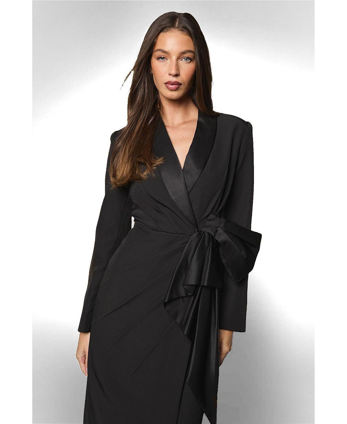 Coast Women's Muse Bow Front Satin Maxi Dress view 2 — MAYCSS fashion products