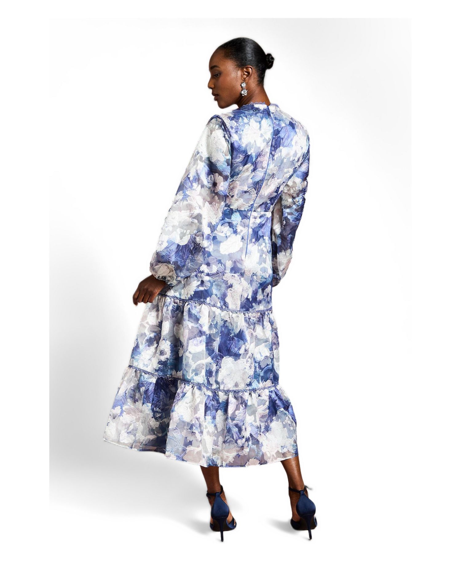Women's Printed Volume Fit And Flare Dress