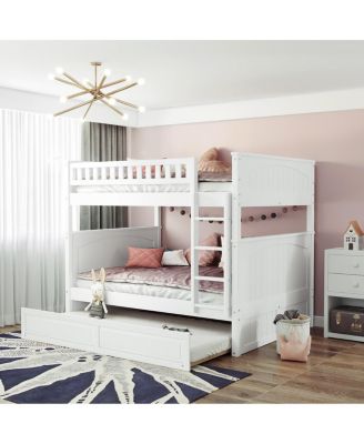 Bunk Bed with Twin Trundle Pine Wood