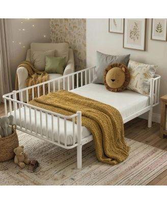 Twin Size Metal Daybed with Sturdy Steel Slat Support
