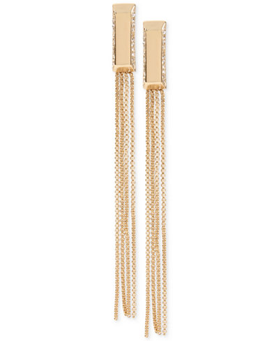 Kenneth Cole New York Gold-Tone Chain Linear Drop Earrings