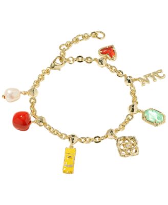 NYC Icon Freshwater Pearl & Imitation Pearl Charm Bracelet