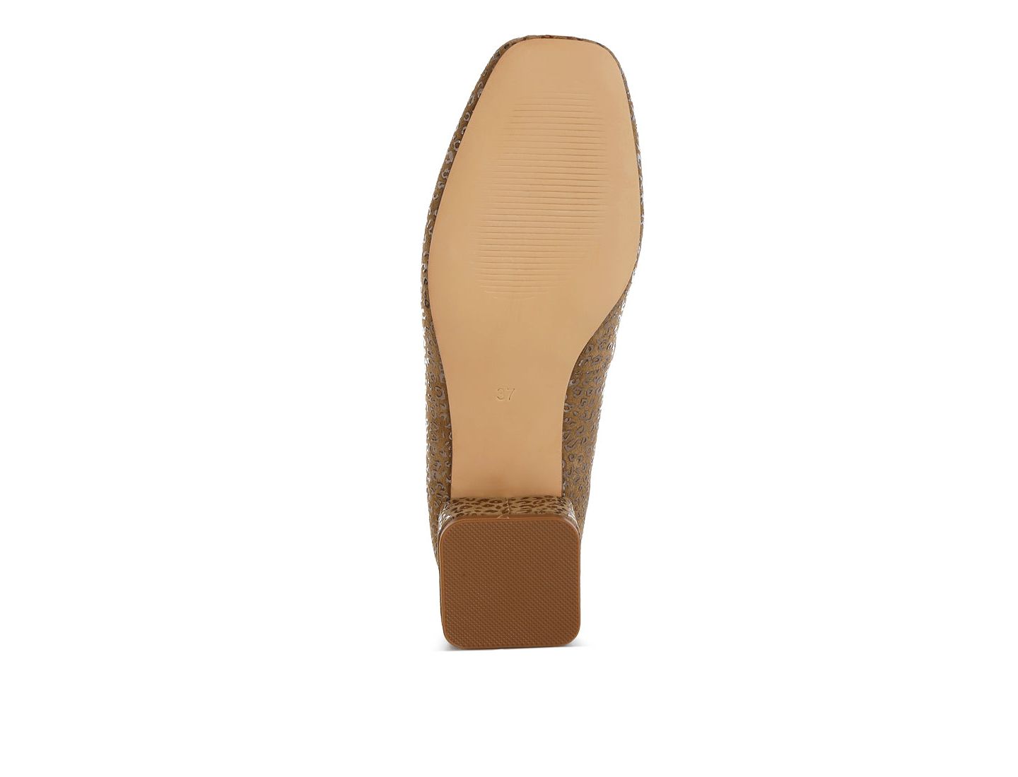 Женские туфли Rag & Co Ningen Leopard Print Block Heel s Ballerinas, цвет: Бежевый / Хаки — фото 8