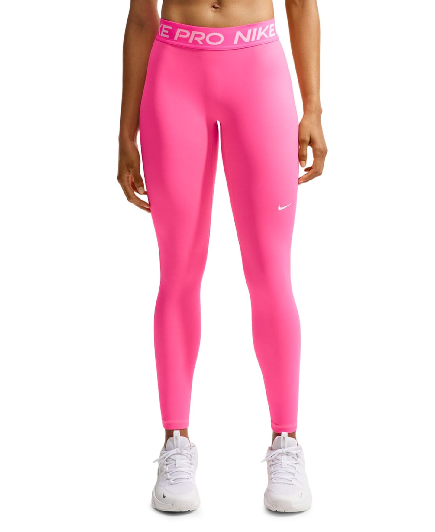 Женские леггинсы Nike Mid-Rise Full-Length, цвет: Чёрный / Розовый — фото 6