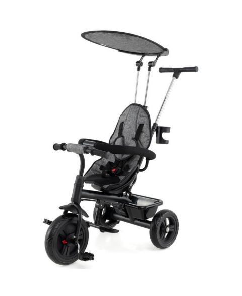 Детская игрушка Slickblue Foldable 7-in-1 Baby Tricycle Stroller with Adjustable Canopy, цвет: Серый / Чёрный