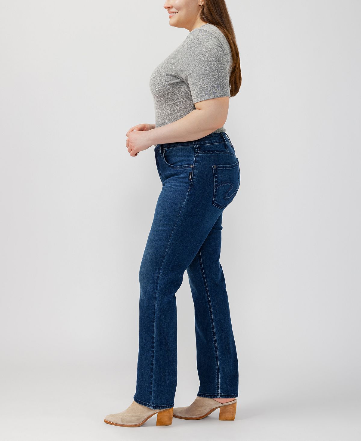 Silver Jeans Co. Plus Size Avery Curvy Fit Bootcut Jeans view 7 — MAYCSS fashion products
