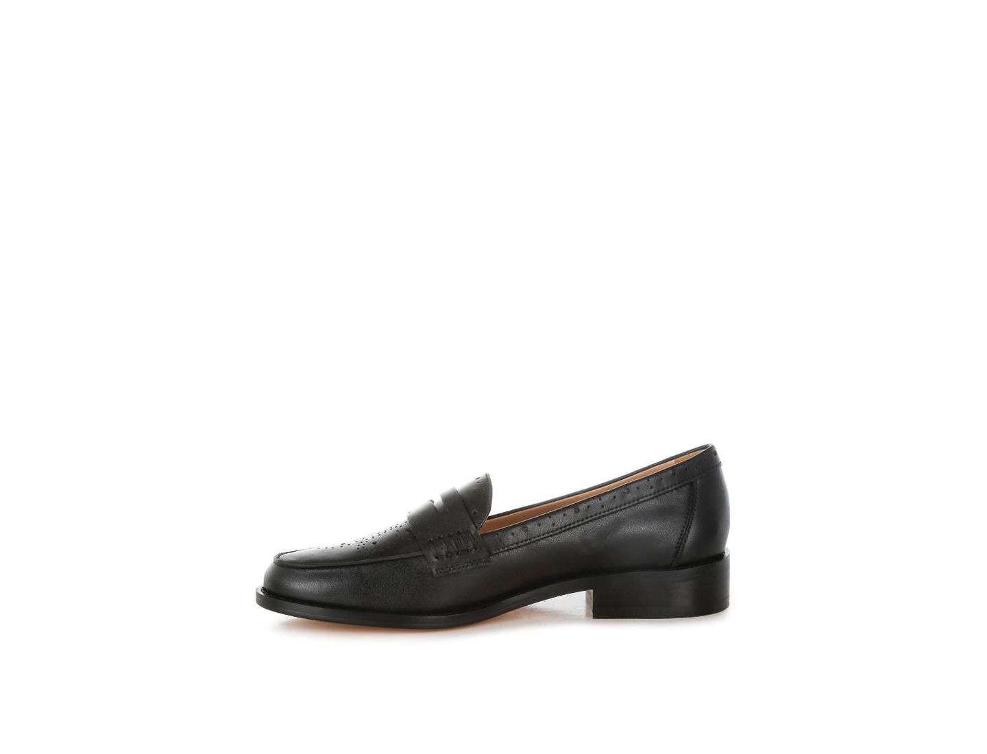 Женские туфли Rag & Co Clotilda Perforated Low Heel, цвет: Чёрный кожаный — фото 9