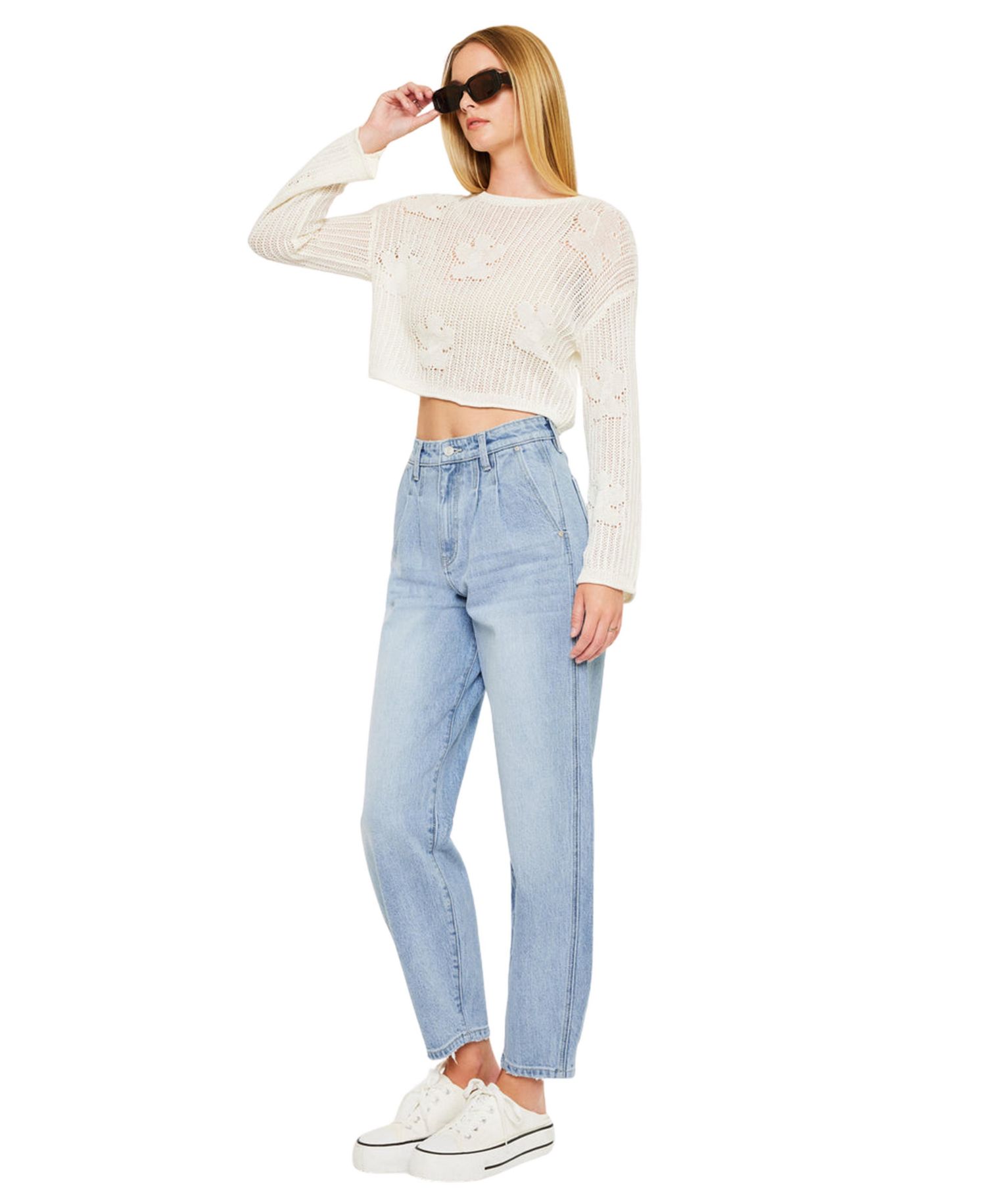 Women's Rea Ultra High Rise Tapered Wide-Leg Jeans