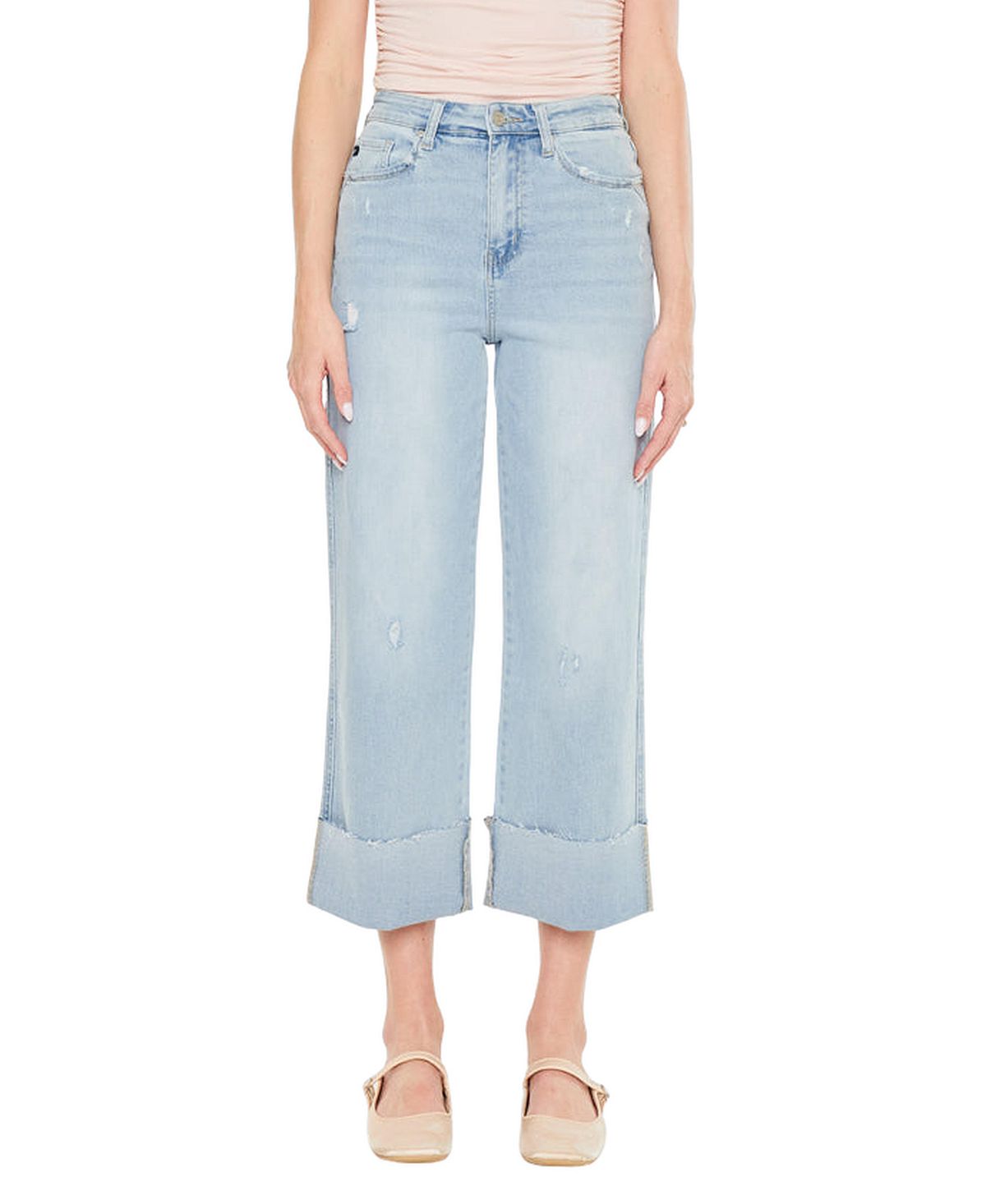 KanCan Women's Sully 90's Crop Wide-Leg Jeans view 1 — MAYCSS fashion products