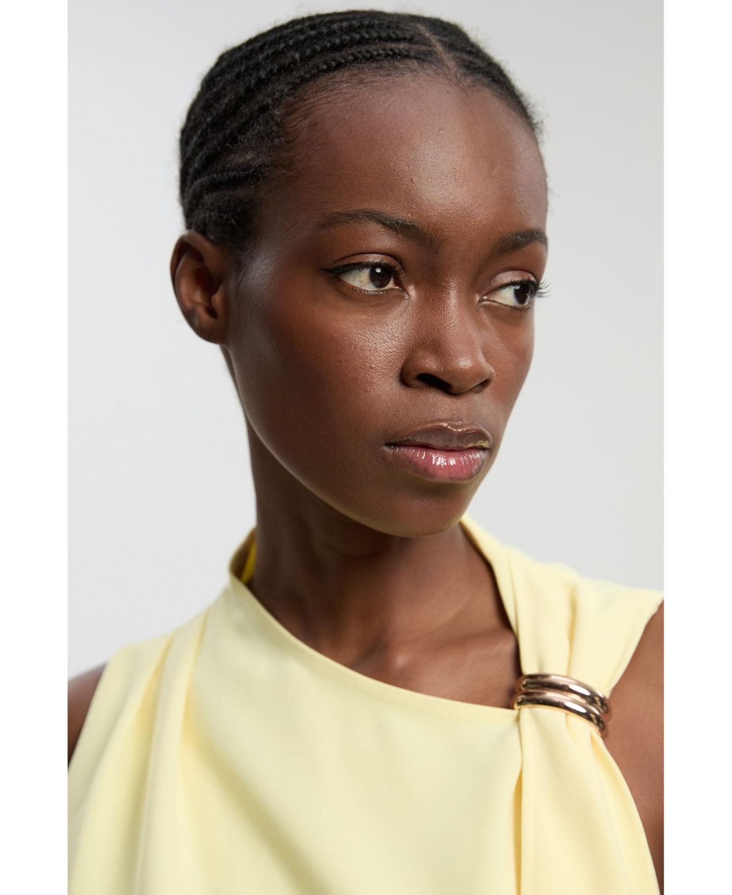 Женский топ Karen Millen Tailored Drape, цвет: Лимонный — фото 4