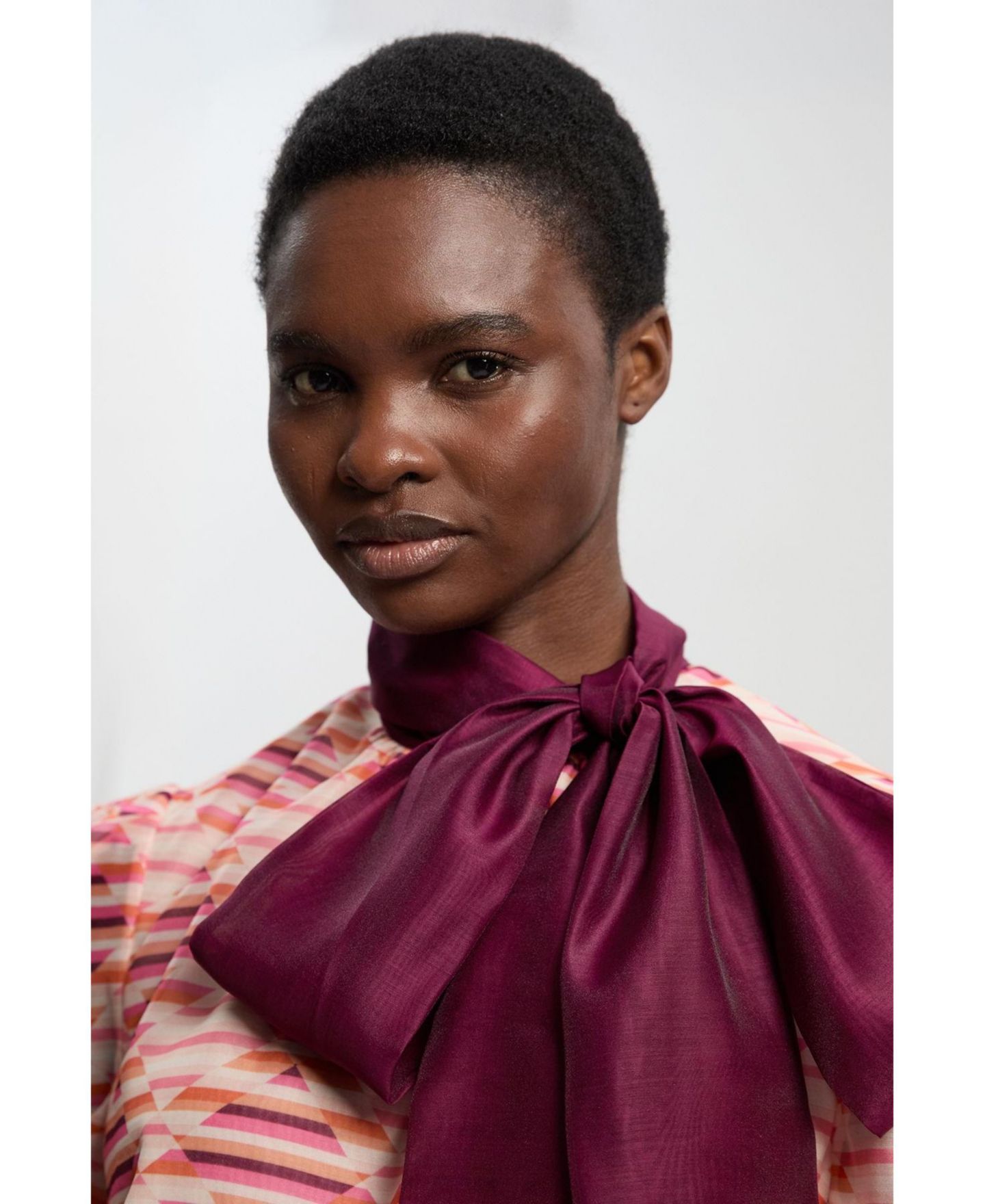 Женская блузка Karen Millen Long Sleeve Pussybow, цвет: Разноцветный — фото 4