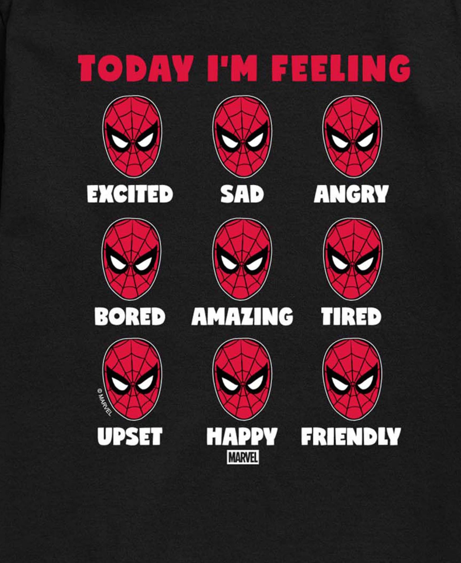 Boys' 8-20 Spider-Man Today I'm Feeling Moods Youth Short-Sleeve Graphic T-Shirt