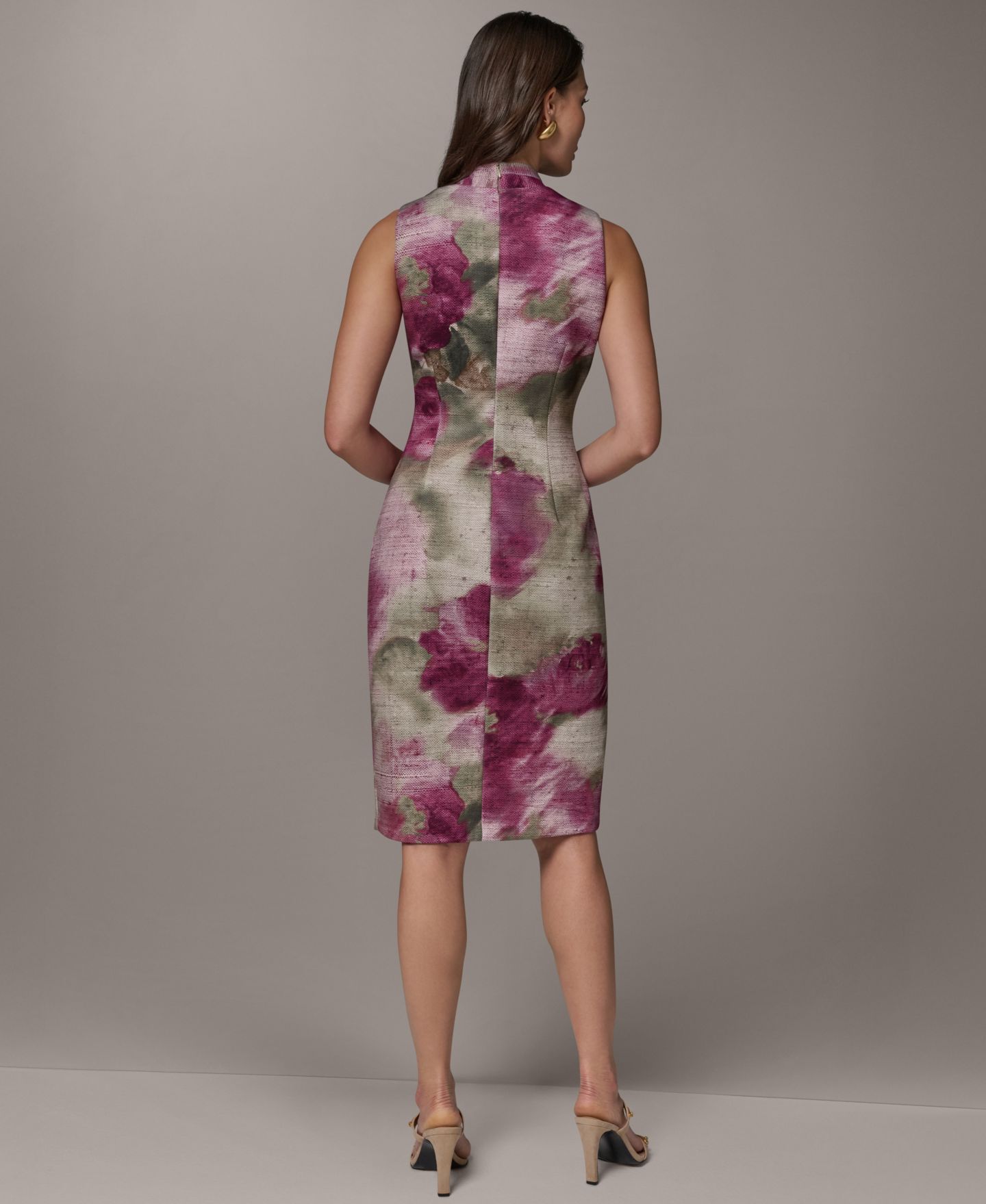 Женское платье Donna Karan New York Floral Sheath Hardware, цвет: Разноцветный — фото 5
