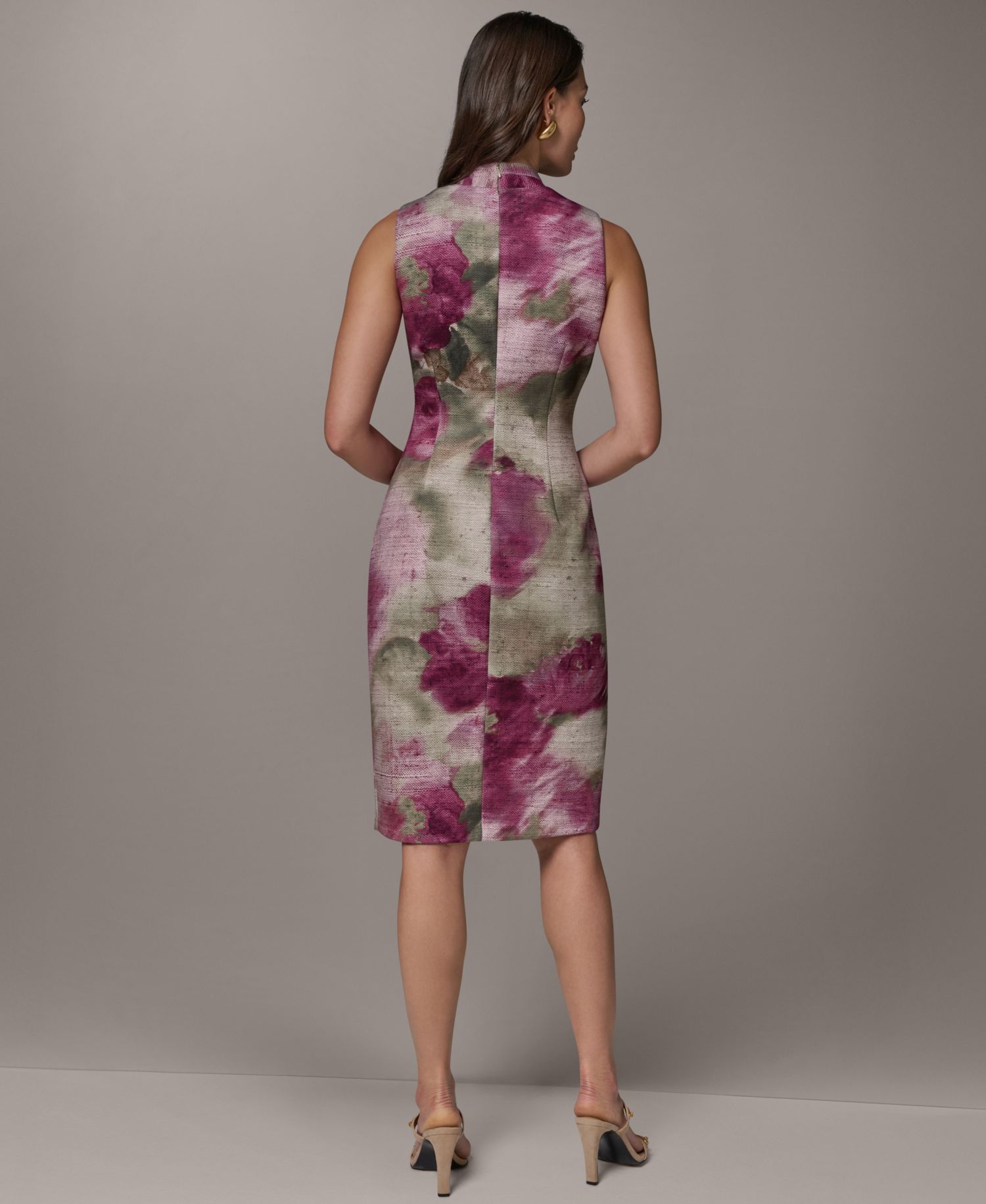 Women's Floral Sheath Hardware Dress