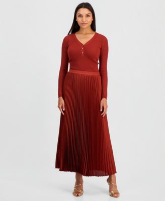 Women's Rowyn High-Waisted Pleated Midi Skirt