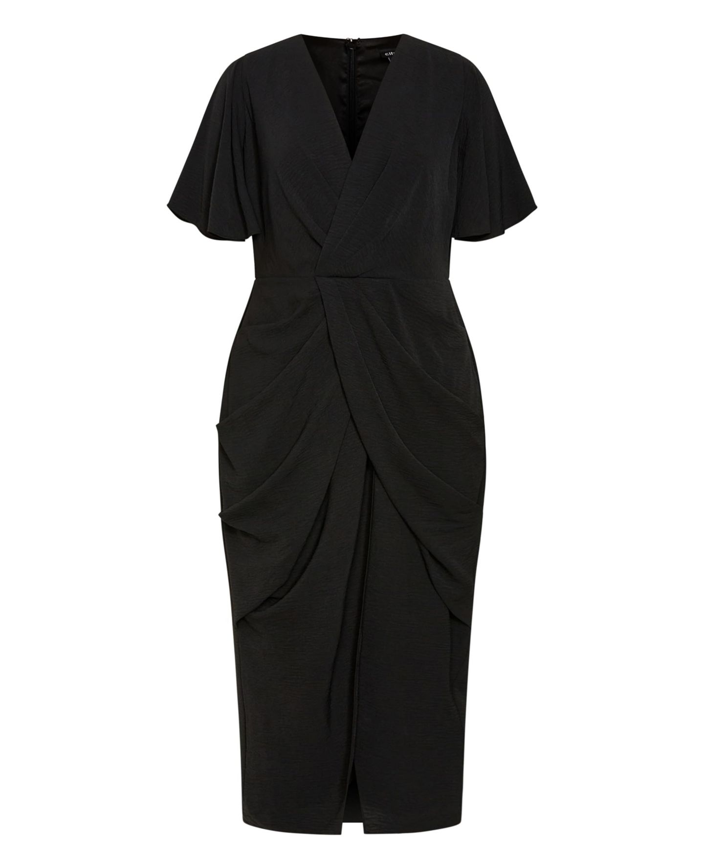 Женское платье CITY CHIC Braelynn Drape Maxi, цвет: Чёрный — фото 5