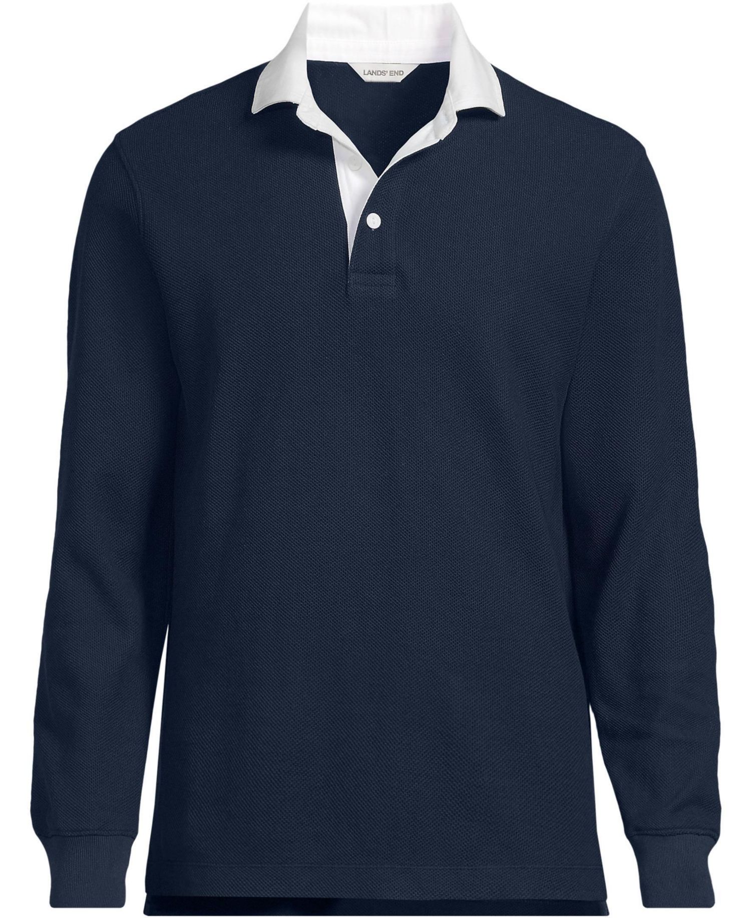 Men's Long Sleeve Honeycomb Pique Rugby
