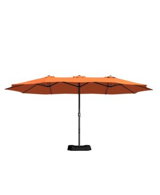15 Feet Patio Umbrella with Base Included Outdoor Double-sided Umbrella Extra Large Umbrella for Patio