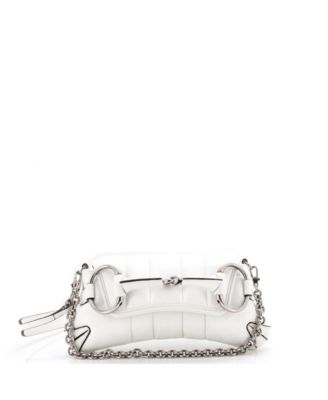Small Horsebit Chain Shoulder Bag Vertical Quilted Leather