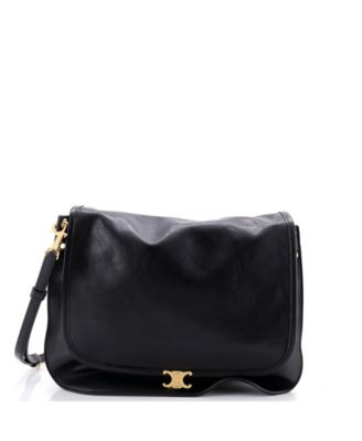 Large Soft Triomphe Besace Bag Leather
