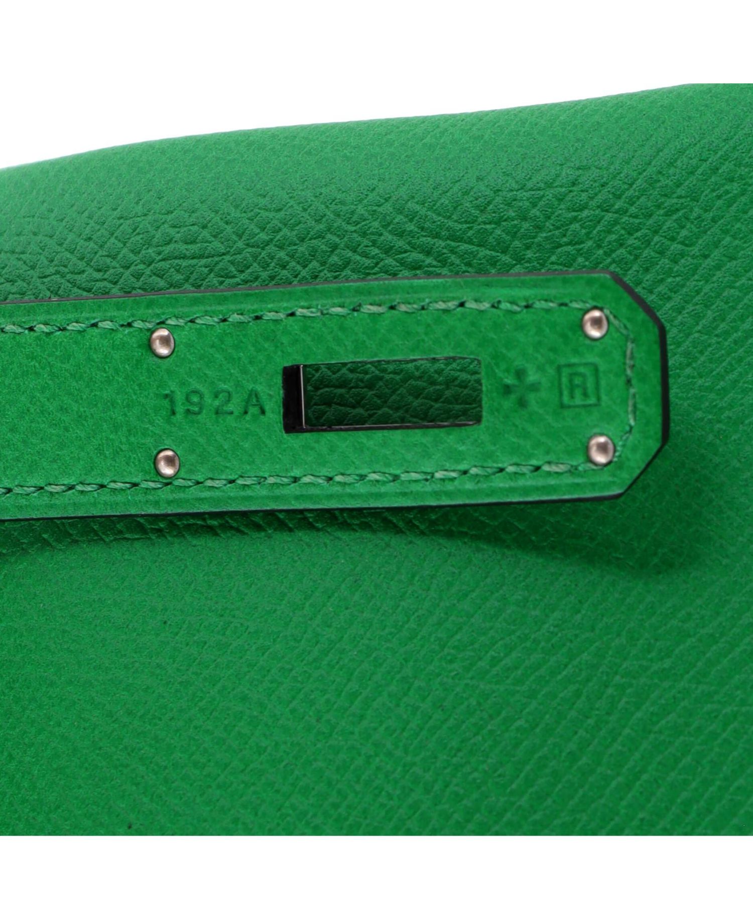 Birkin 30 Handbag Green Epsom with Palladium Hardware