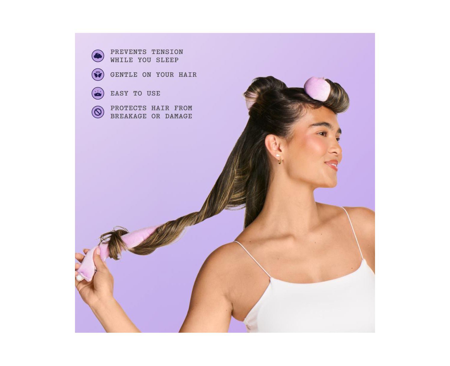 Chill Curl Heatless Flex Rods Gentle and Bendable Hair Rods for Overnight Curls Snap Closure for Secure Hold Thick Hair, 4 Count