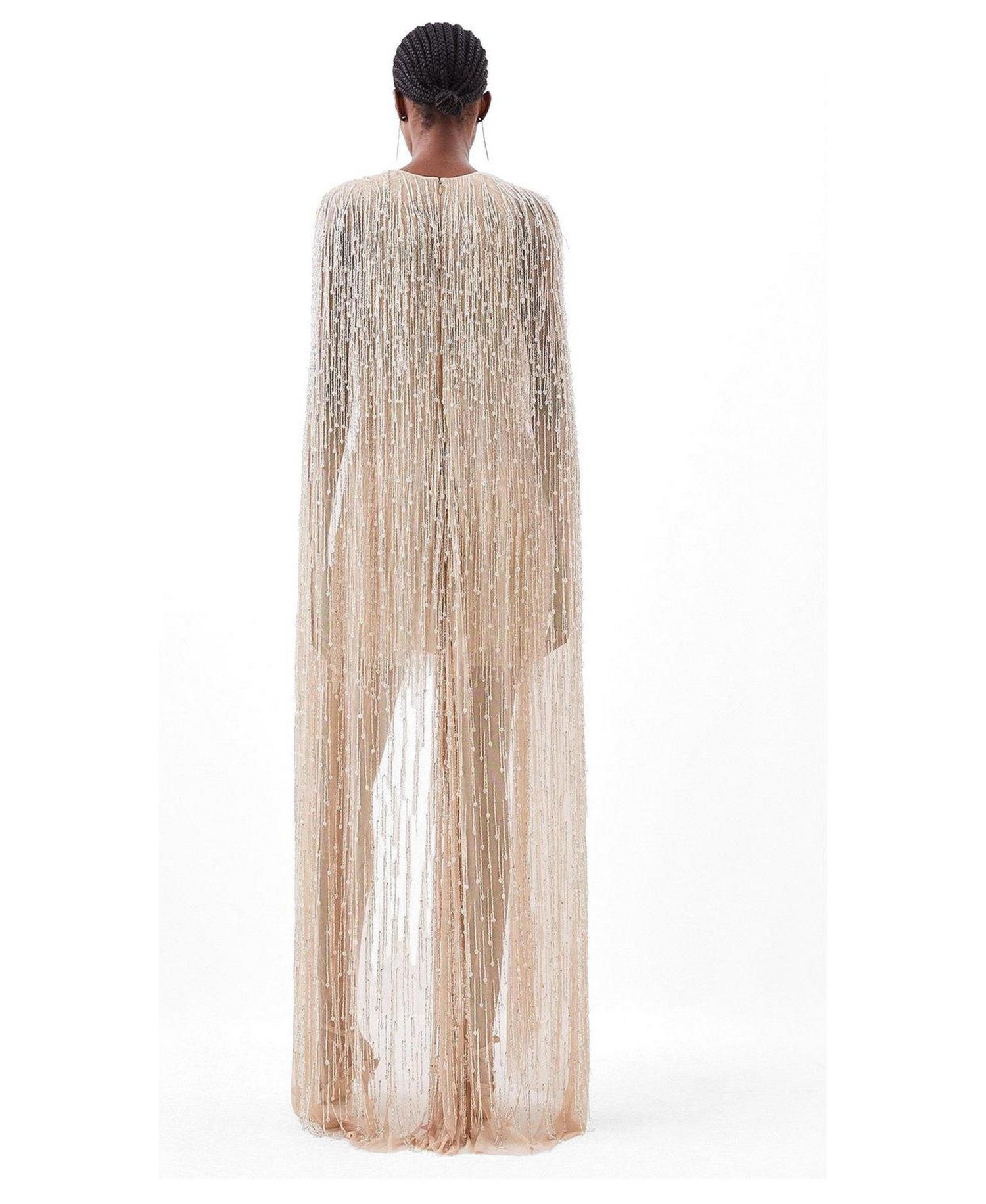 Women's Fringe Cape Mini Dress