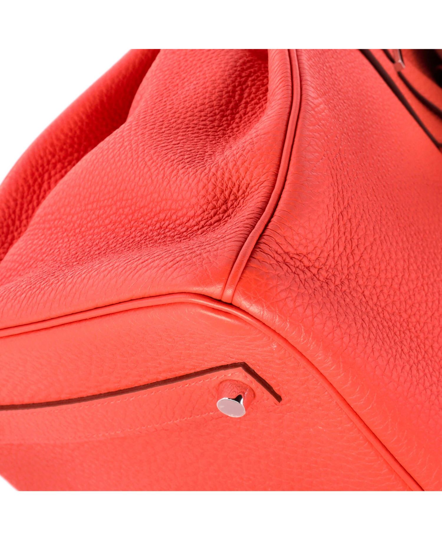 Birkin 35 Handbag Orange Togo with Palladium Hardware