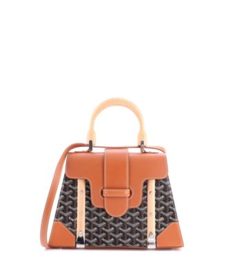 PM Saigon Top Handle Bag Coated Canvas with Leather