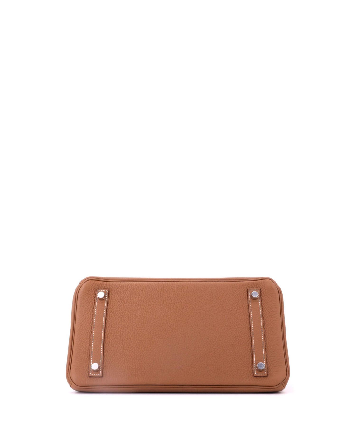 Birkin 30 Handbag Brown Togo with Palladium Hardware