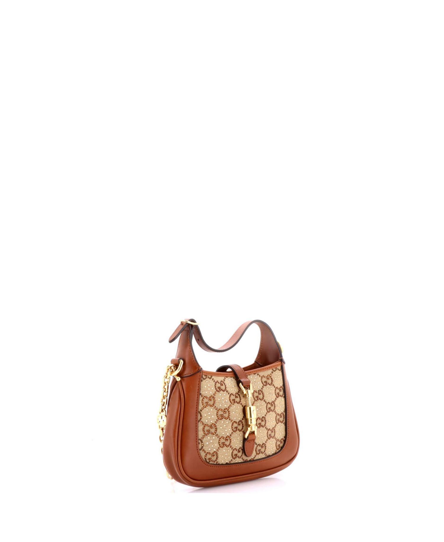 Mini Jackie 1961 Chain Hobo Crystal Embellished GG Canvas