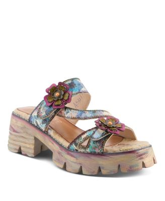 Women’s Myrina Chunky Heel Sandal with Soft Leather and Comfort Fit