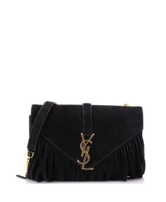 Small Classic Monogram Fringe Crossbody Bag Suede