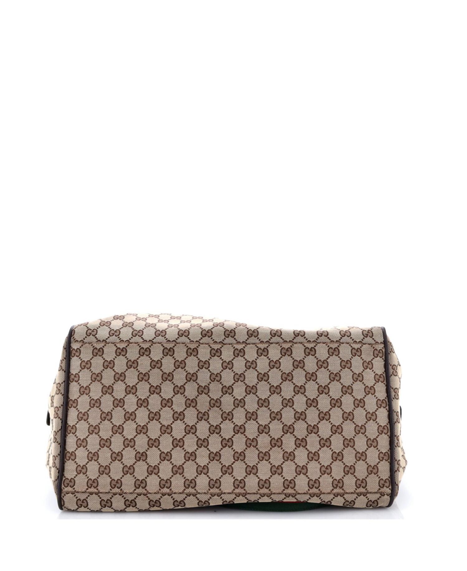 Large Web Strap Side Snap Carry On Duffle Bag GG Canvas