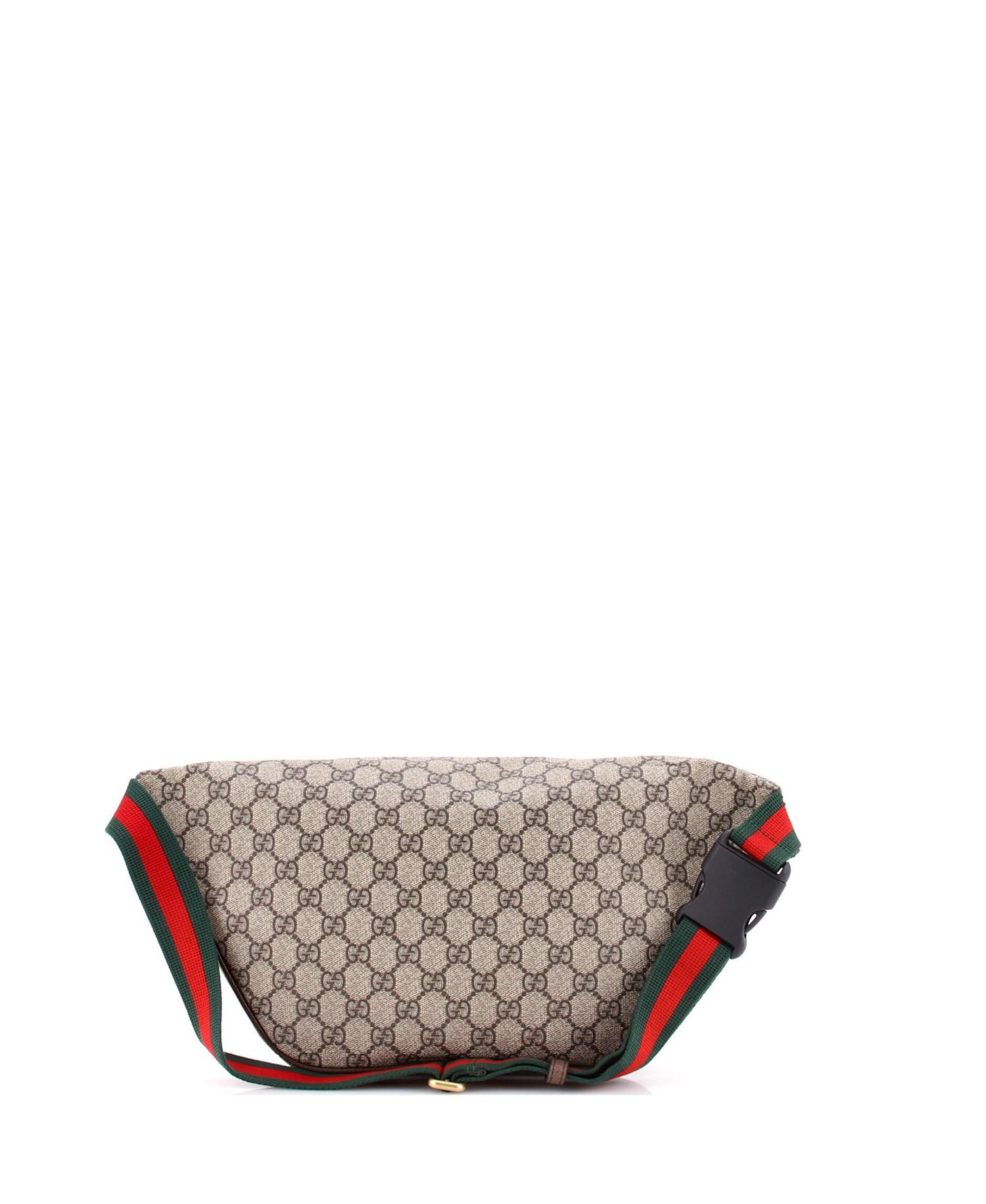 Courrier Zip Belt Bag GG Coated Canvas with Applique