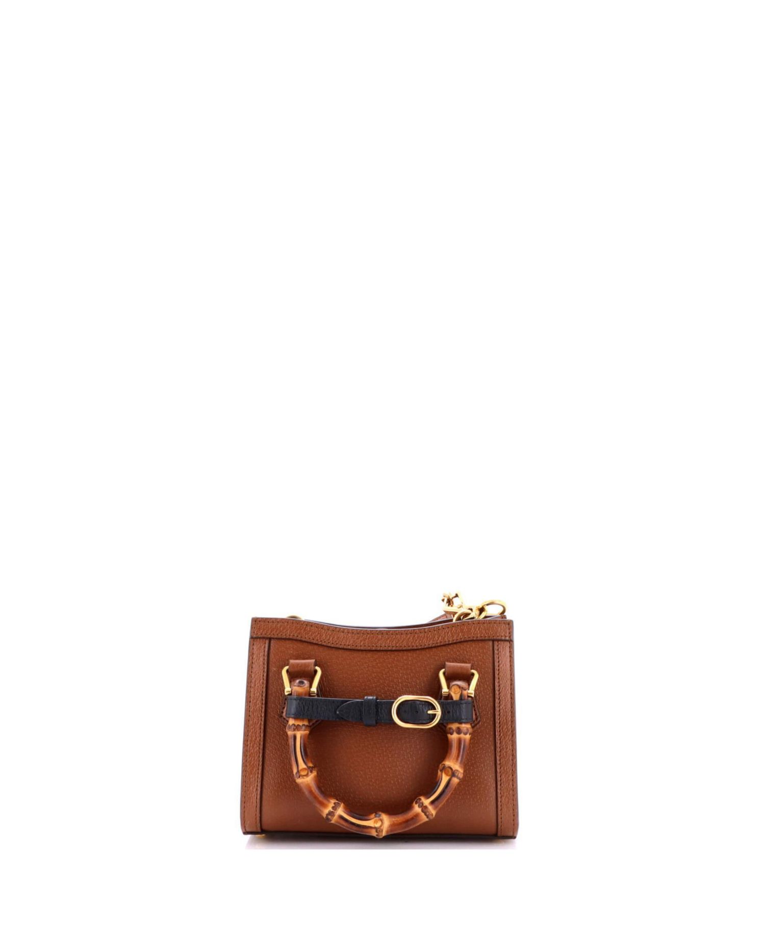 Mini Diana NM Bamboo Handle Tote Leather