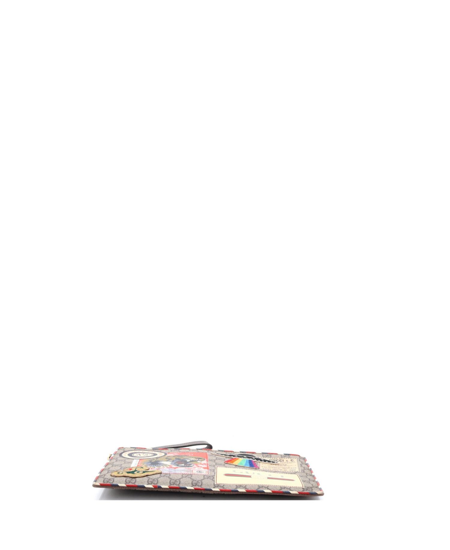 Courrier Pouch GG Coated Canvas with Applique