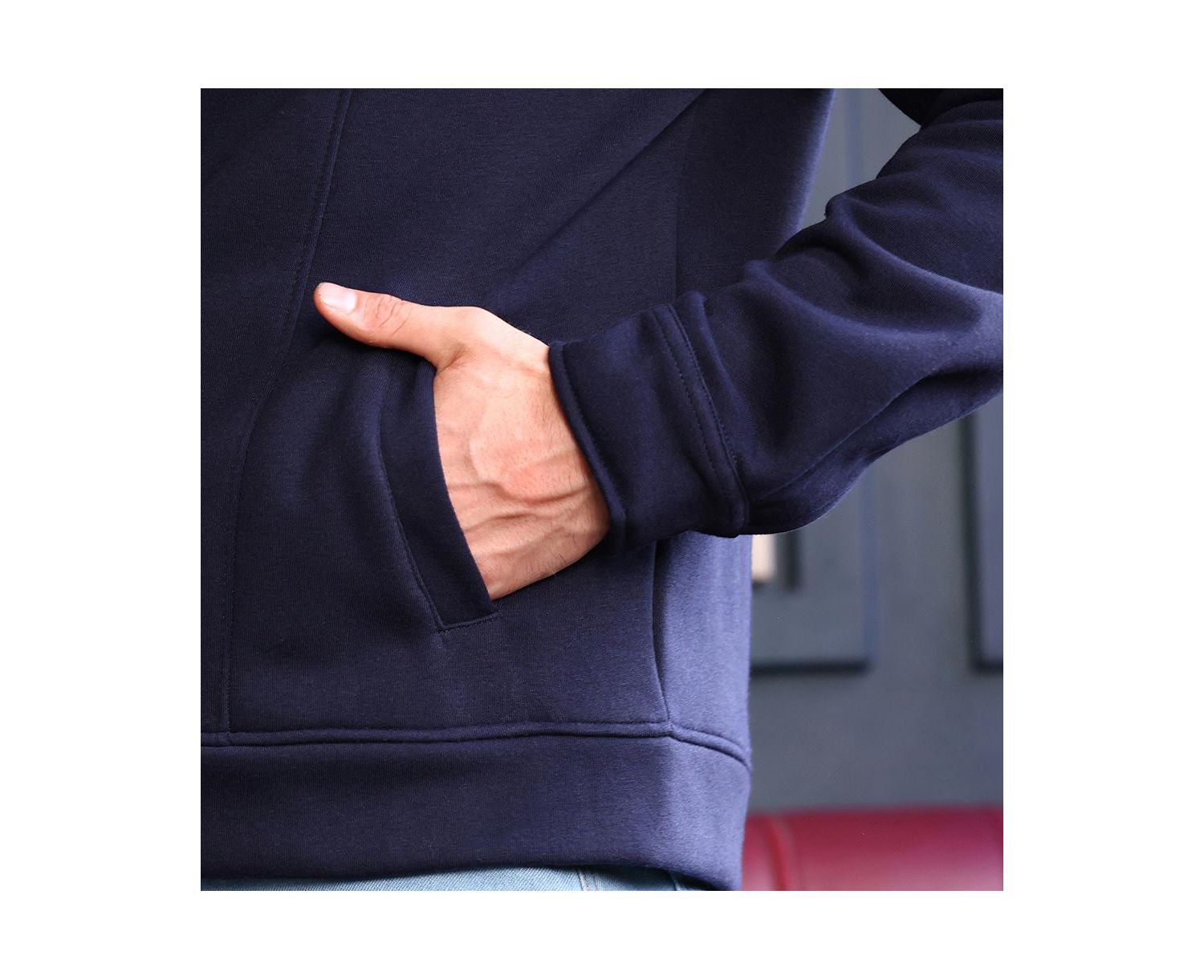 Men's Panel-Stitch Knit Sweatshirt