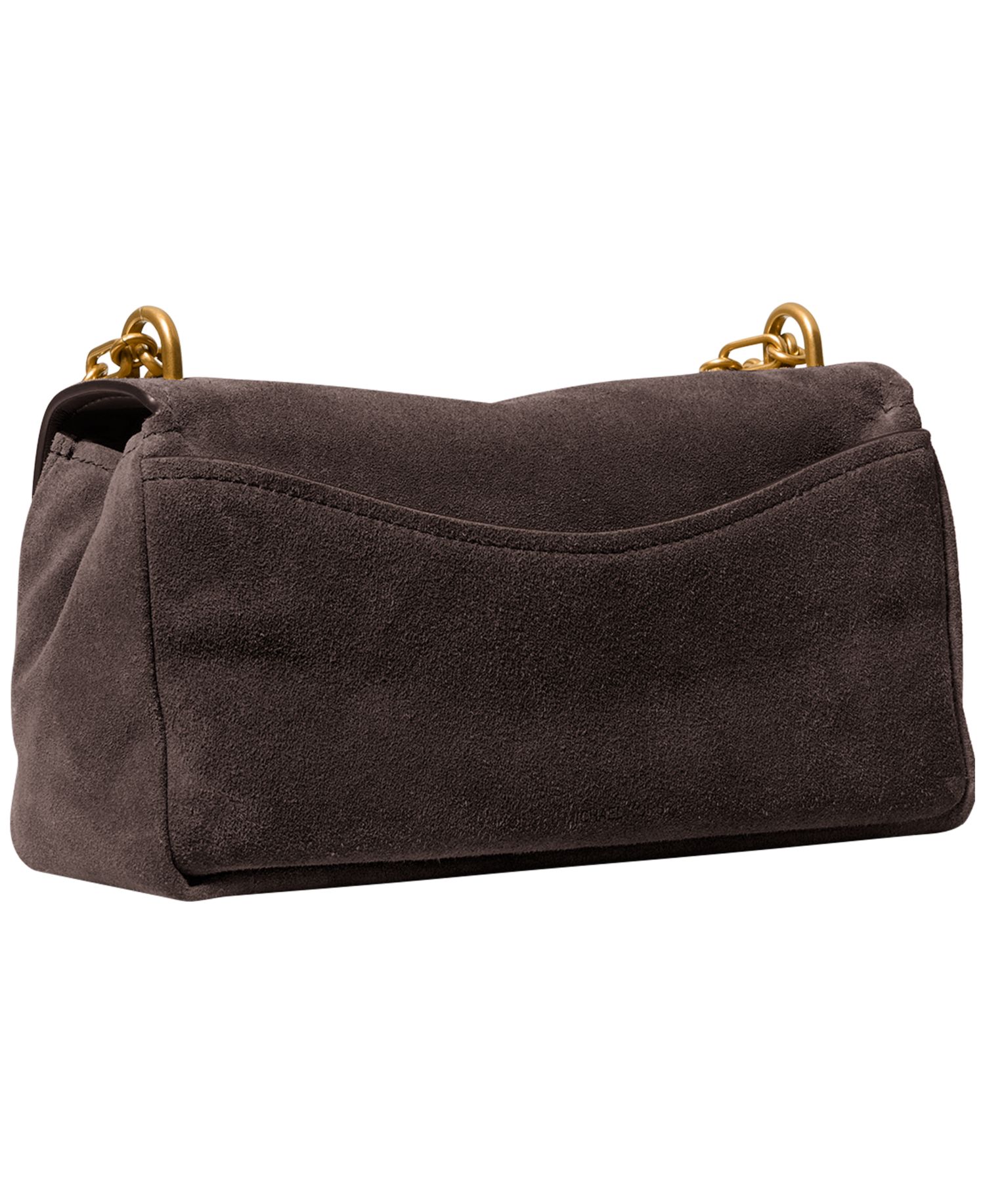 Bryant Suede Small Turn-Lock Convertible Chain Crossbody Handbag