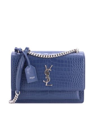 Medium Sunset Crossbody Bag Embossed Leather